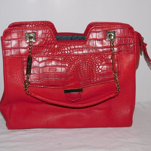 Olivia + Joy Bags Olivia Joy Handbag Large Red Tote Shoulder Purse